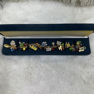 Vintage The Bradford Exchange M&M Charm Swarovski Bracelet 24k Gold Plated New